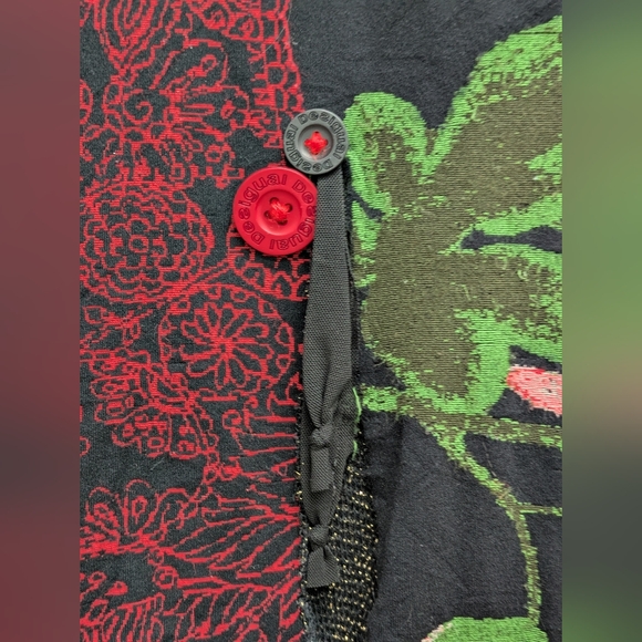 Vintage Desigual Floral Mandala Patchwork Knit Sweater Dress Size L - Picture 9 of 14